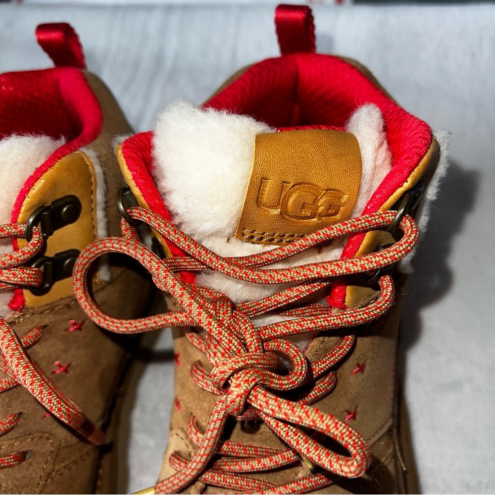 UGG Highland Hi Heritage Chestnut Fiery Red Suede Hiking Boot - Picture 4 of 11